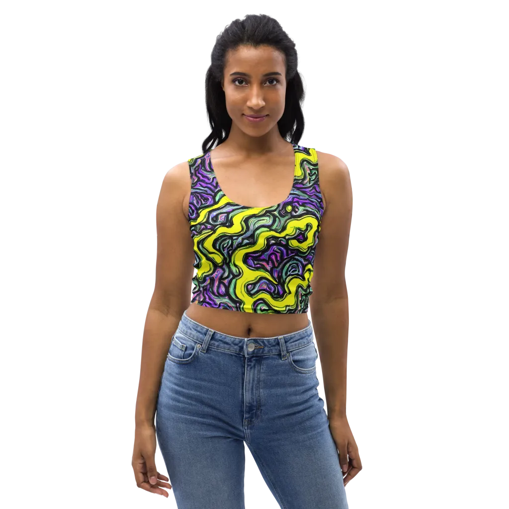 Acid Ripple on Crop Top — Front