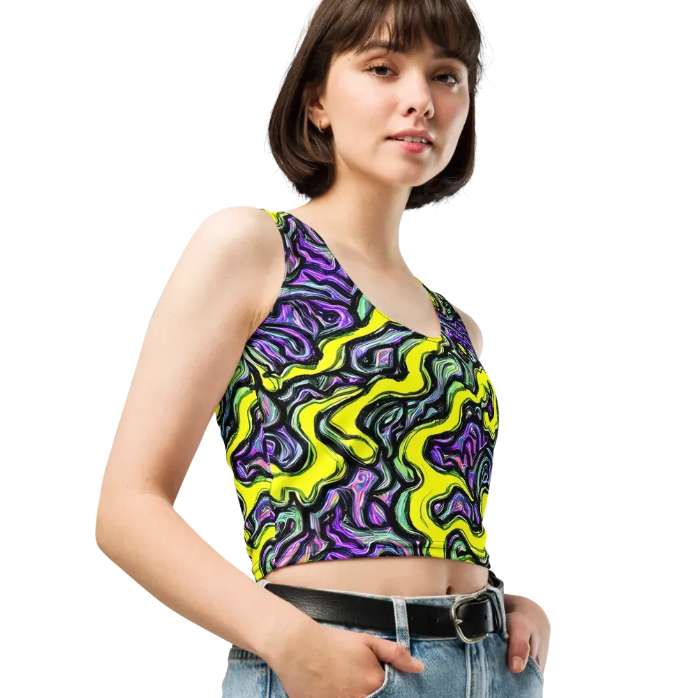 Acid Ripple on Crop Top — Right Front