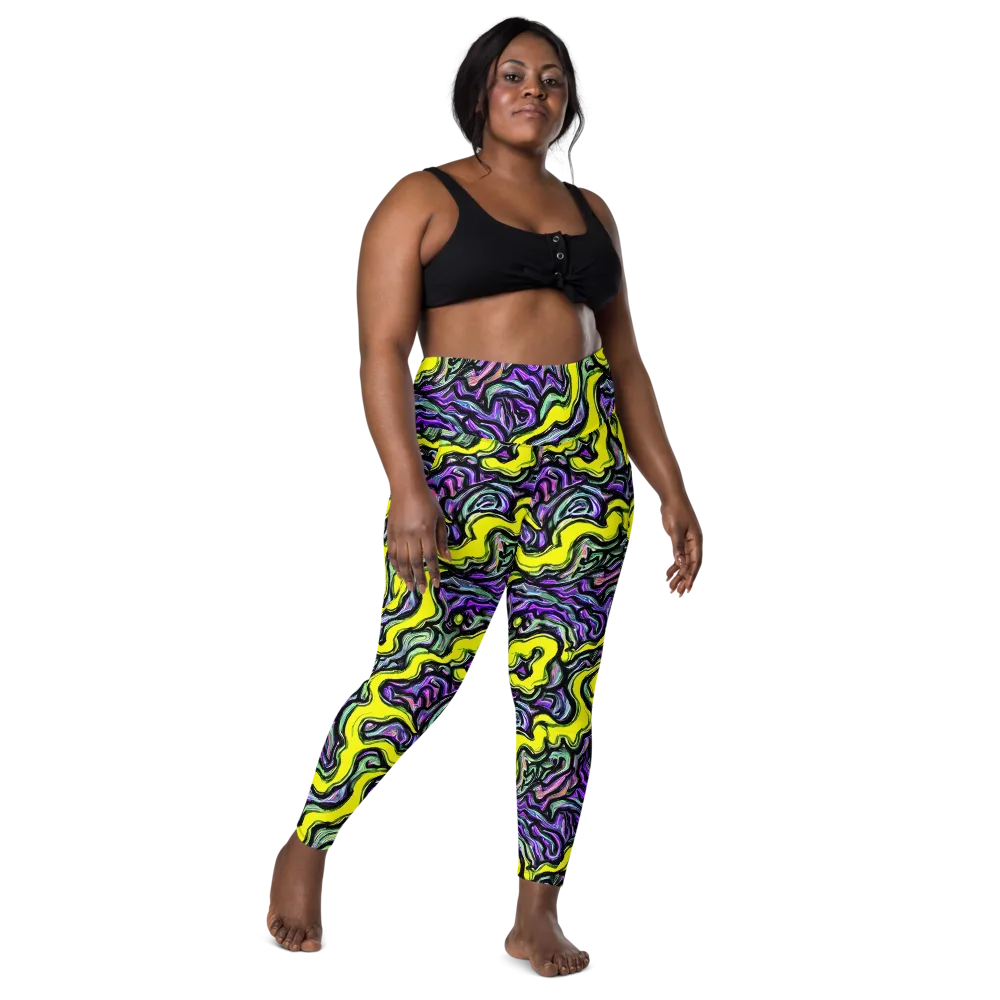 Acid Ripple on Leggings with Pockets — Front