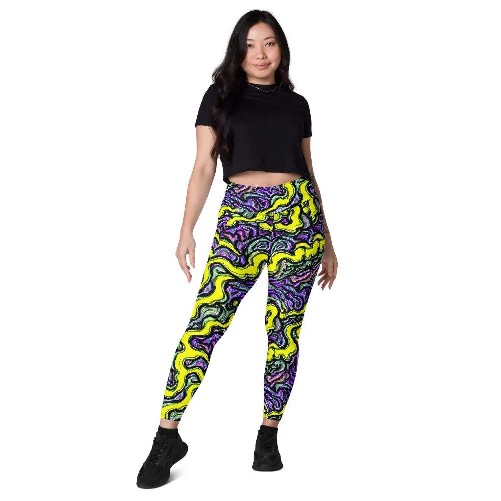 Acid Ripple on Leggings with Pockets — Front