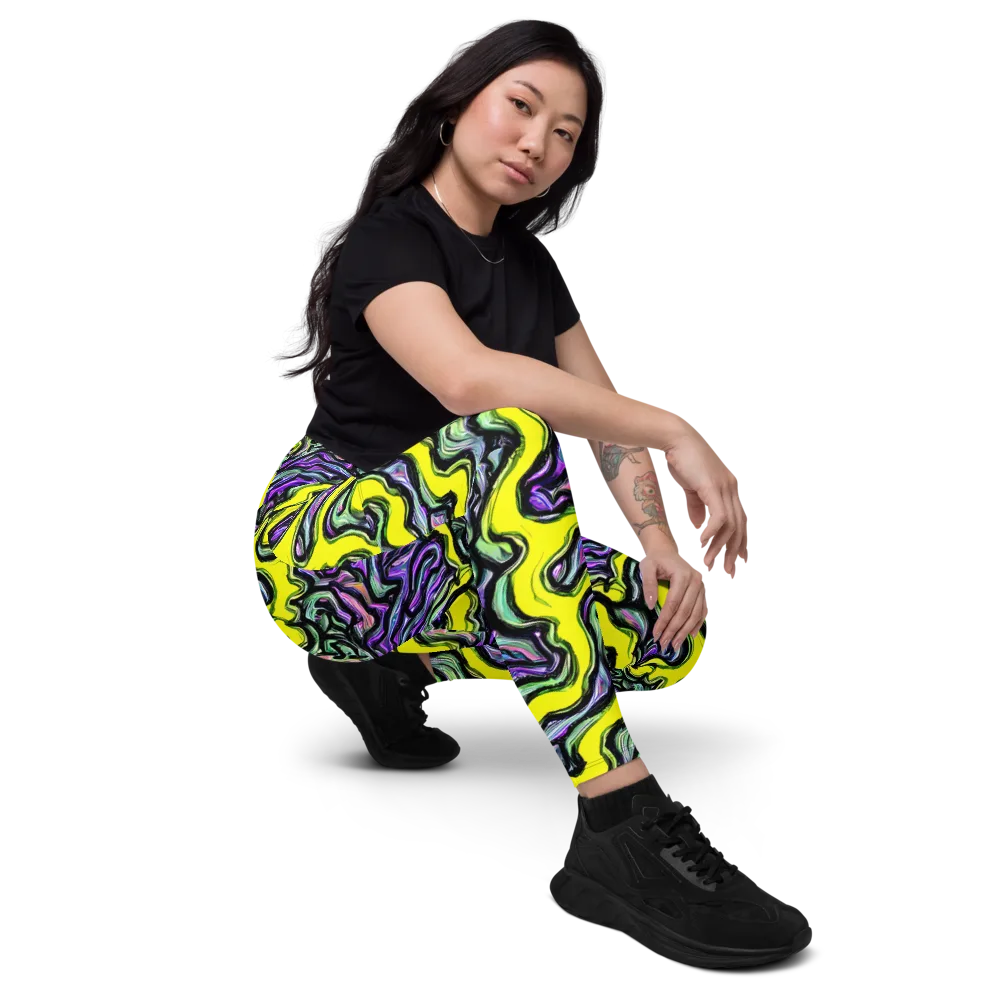 Acid Ripple on Leggings with Pockets — Right Front