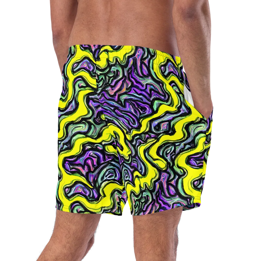 Acid Ripple on Swim Trunks — Right Back