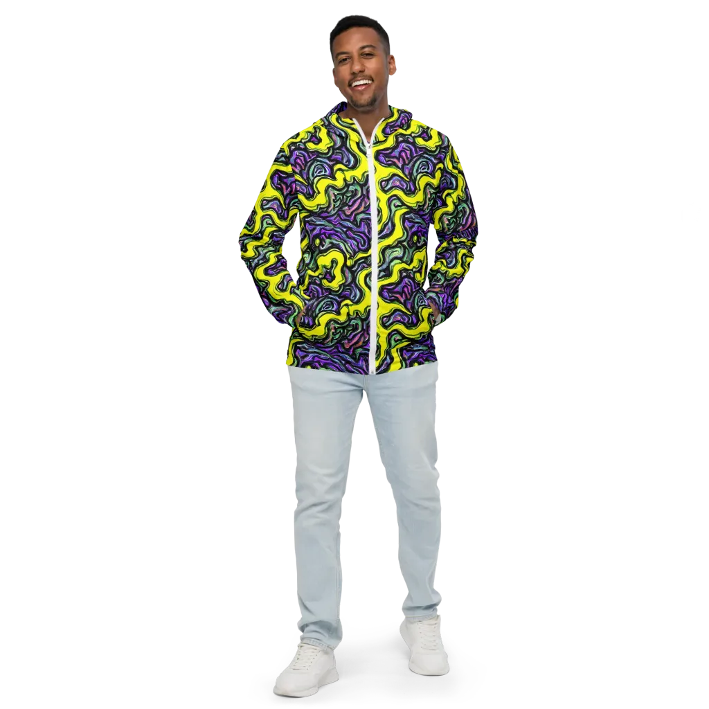 Acid Ripple on Men's Windbreaker — Front