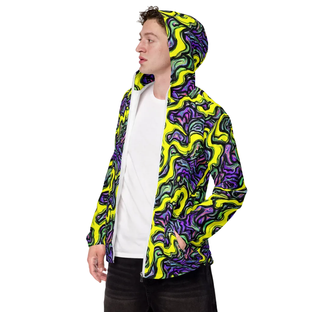 Acid Ripple on Men's Windbreaker — Left Front