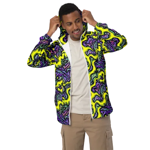 Acid Ripple on a Men's Windbreaker