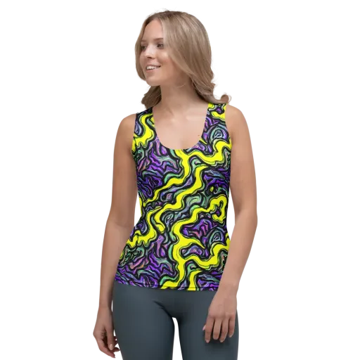 Acid Ripple on a Women's Tank Top