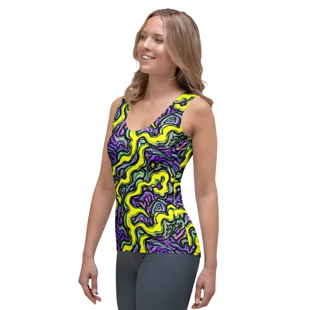 Acid Ripple on Women's Tank Top — Left Front