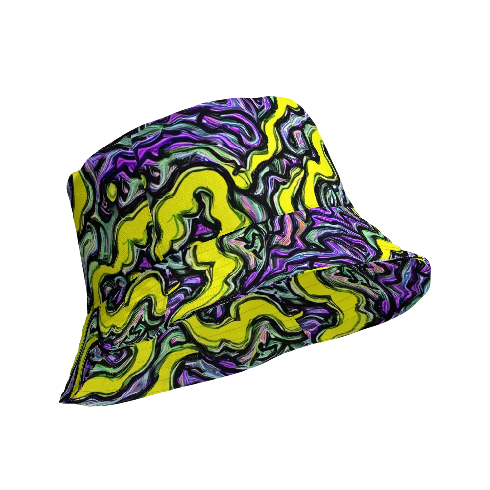 Acid Ripple on Reversible Bucket Hat — Product details Outside