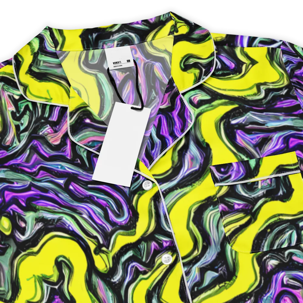 Acid Ripple on Women's Short Sleeve Pajama Top — Product details