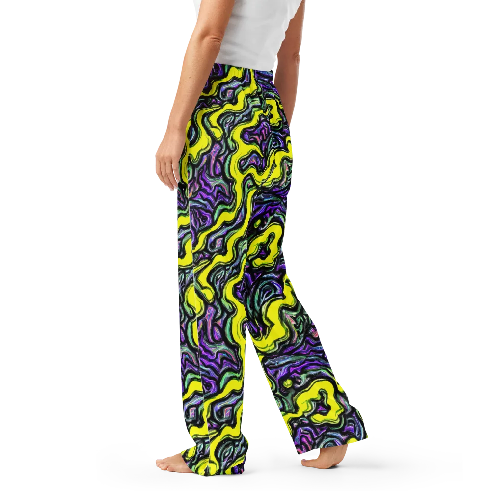 Acid Ripple on Women's Pajama Pants — Left