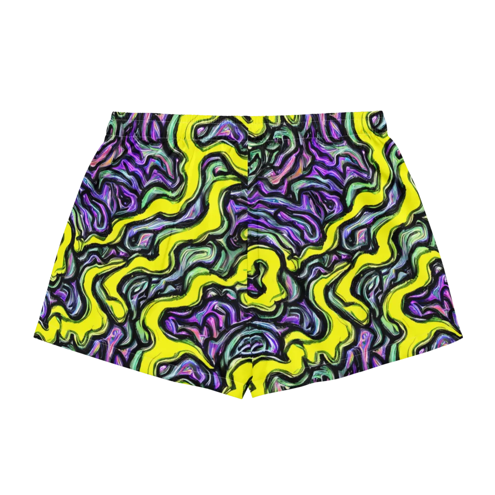 Acid Ripple on Women's Pajama Shorts — Back