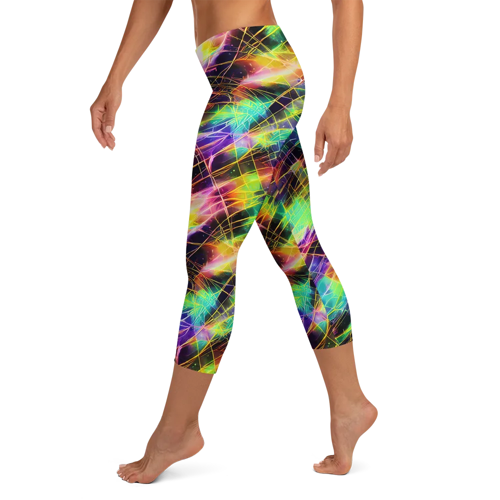 Stellar Shards on Capri Leggings — Left