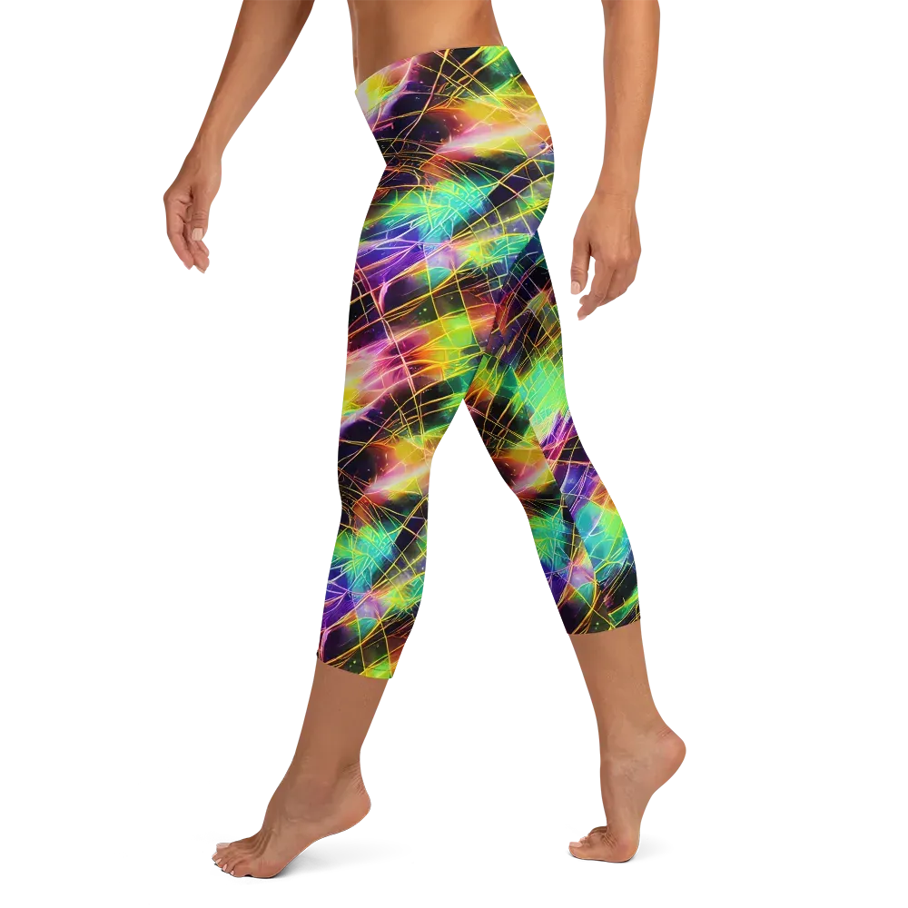 Stellar Shards on Capri Leggings — Left