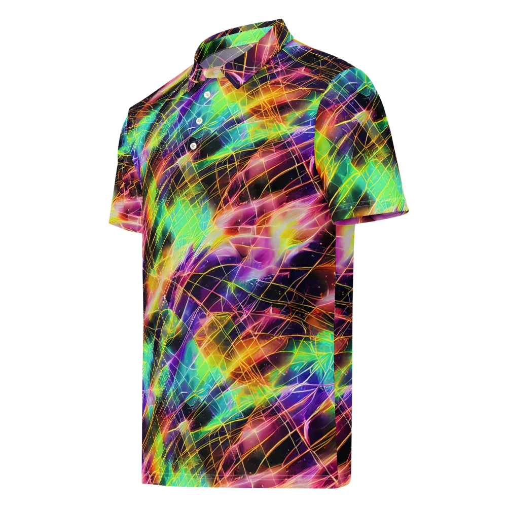 Stellar Shards on Men's Slim Fit Polo Shirt — Left Front