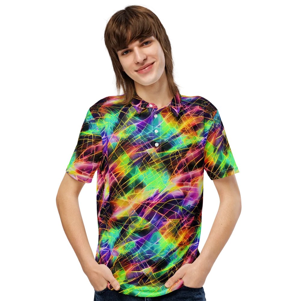 Stellar Shards on Men's Slim Fit Polo Shirt — Front