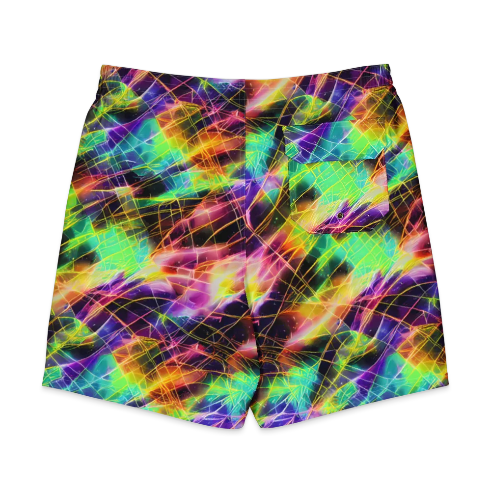 Stellar Shards on Men's Board Shorts — Back