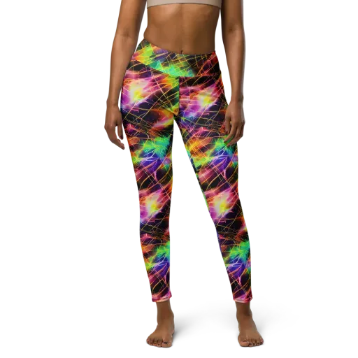 Stellar Shards on a Yoga Leggings