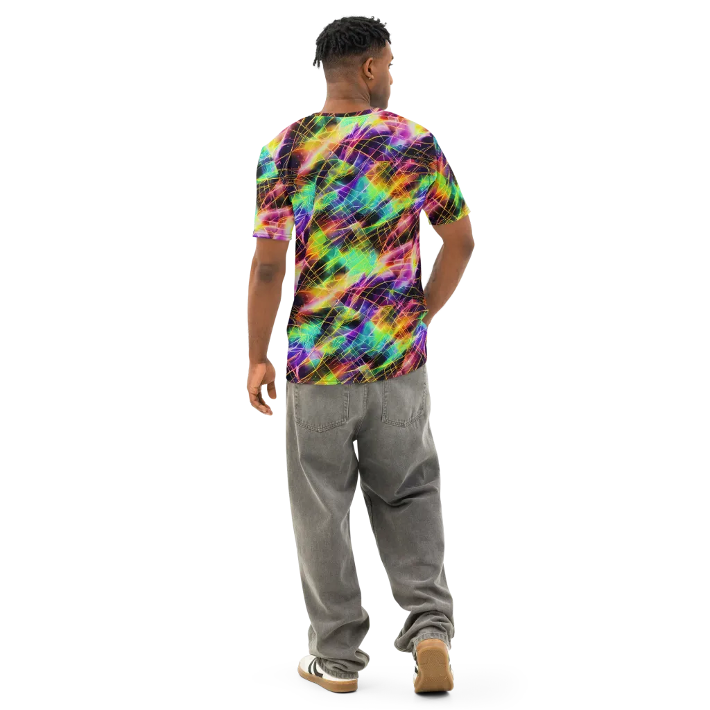 Stellar Shards on Men's Cotton Crew Neck T-Shirt — Back