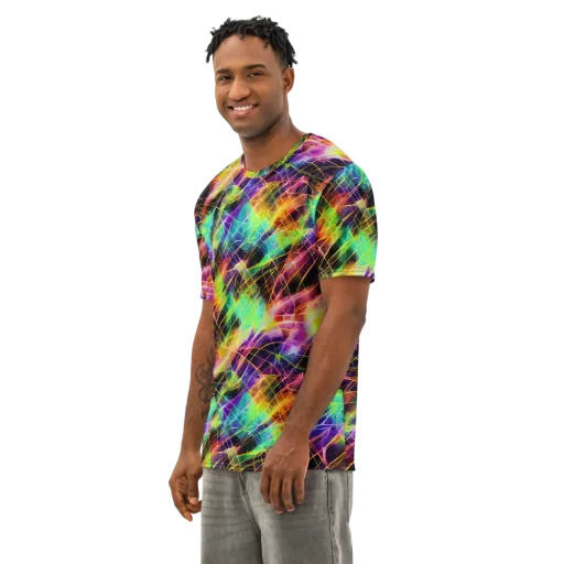 Stellar Shards on a Men's Cotton Crew Neck T-Shirt