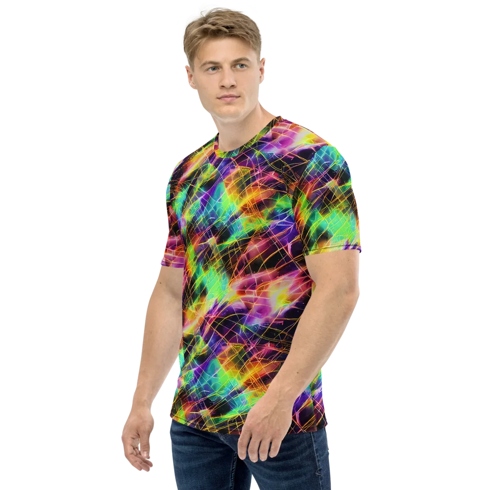 Stellar Shards on Men's Crew Neck T-Shirt — Left