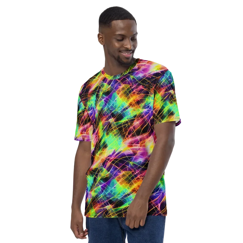 Stellar Shards on Men's Crew Neck T-Shirt — Left
