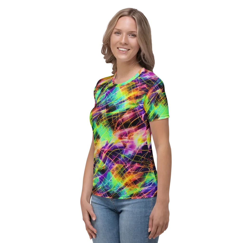 Stellar Shards on Women's Crew Neck T-Shirt — Left