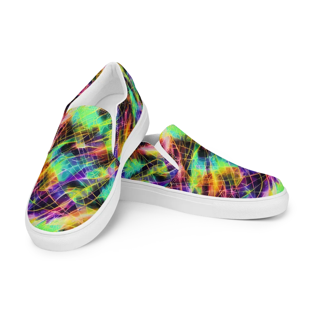 Stellar Shards on Men's Slip-On Canvas Shoes — Left Front