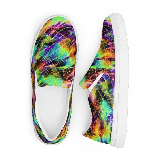 Stellar Shards on a Men's Slip-On Canvas Shoes