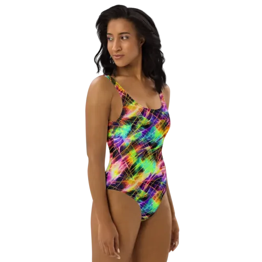 Stellar Shards on a One-Piece Swimsuit