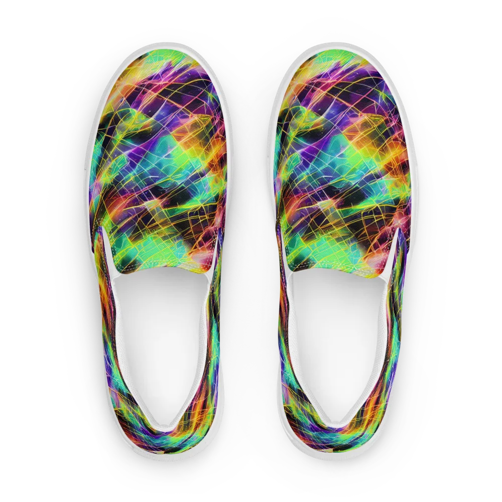 Stellar Shards on Women's Slip-On Canvas Shoes — Front
