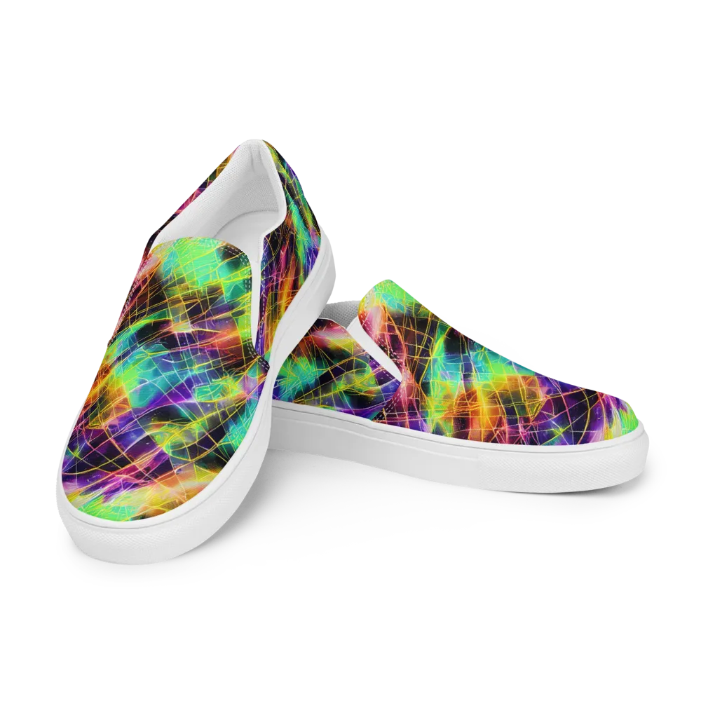 Stellar Shards on Women's Slip-On Canvas Shoes — Left Front