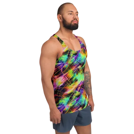 Stellar Shards on a Men's Tank Top