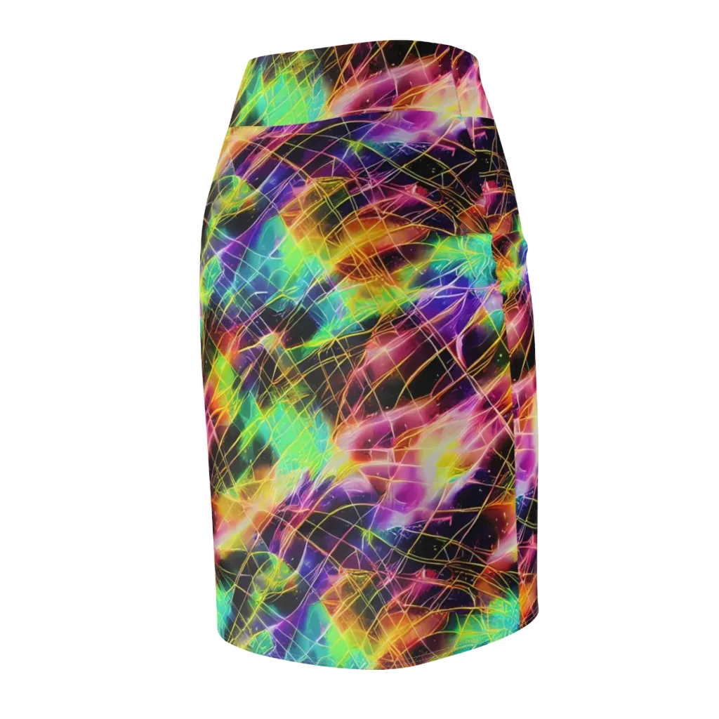 Stellar Shards on Pencil Skirt — Back Side