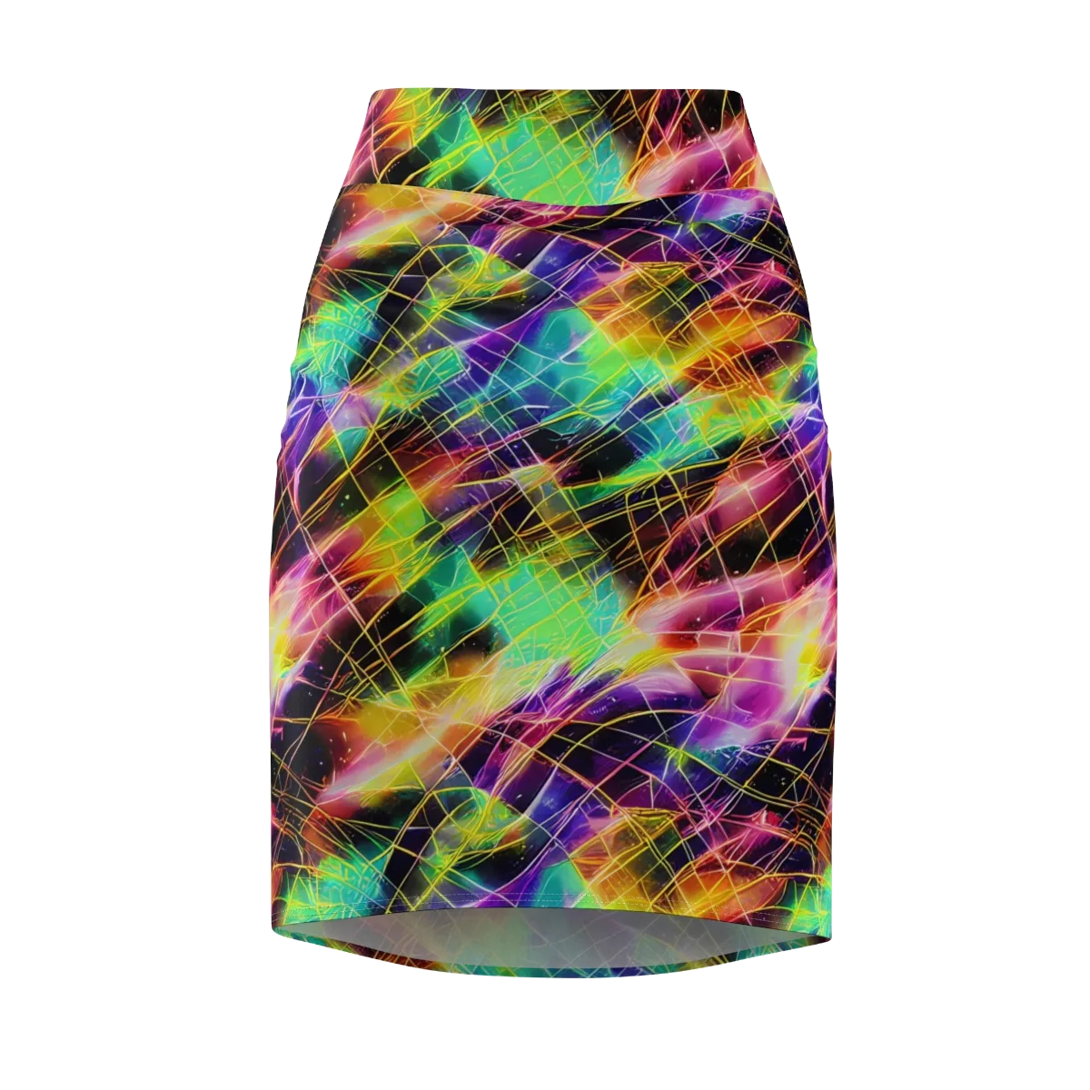 Stellar Shards on Pencil Skirt — Front
