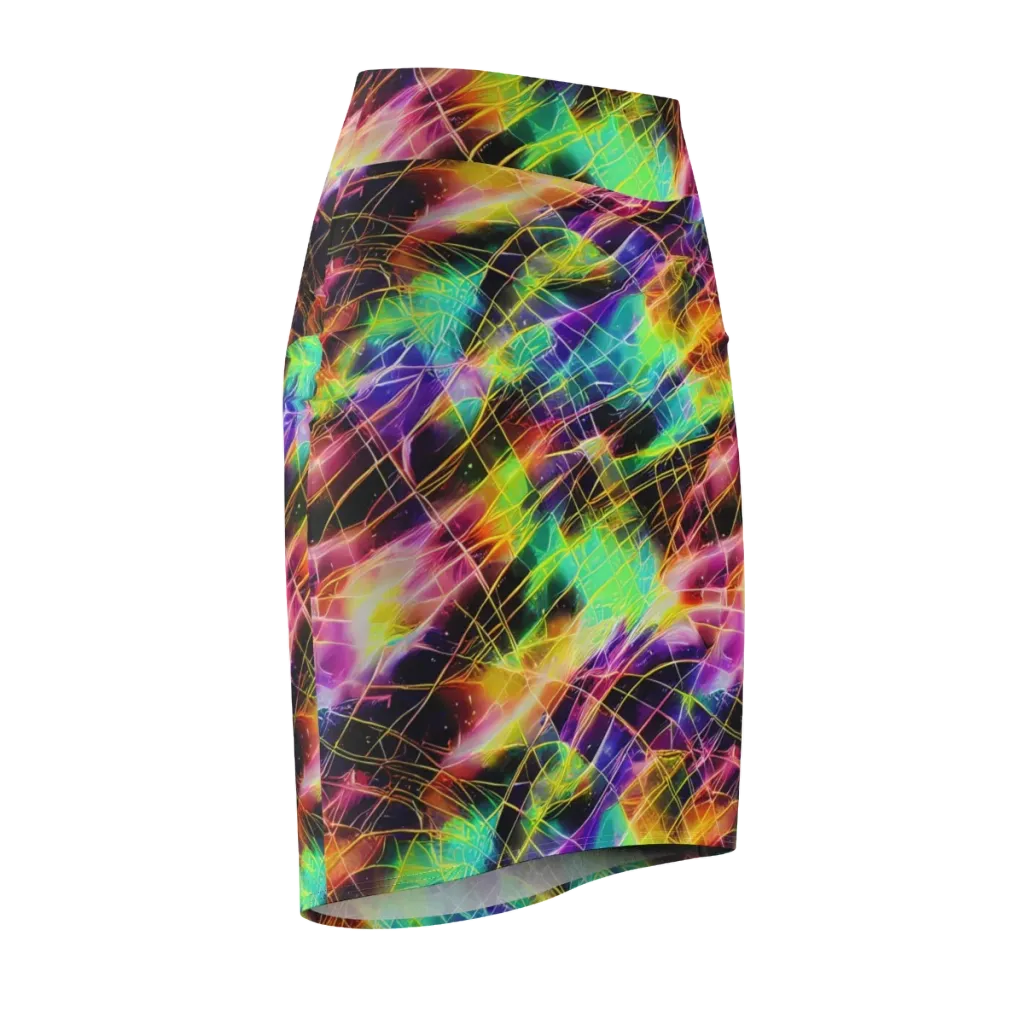 Stellar Shards on Pencil Skirt — Front Side