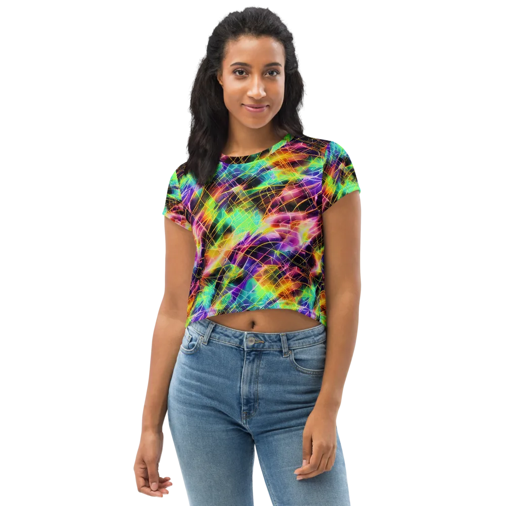 Stellar Shards on Crop Tee — Front