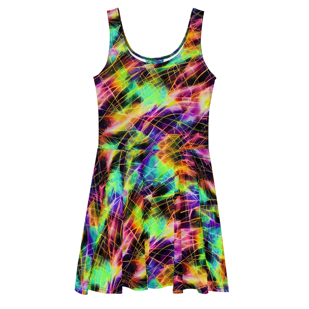 Stellar Shards on Skater Dress — Front