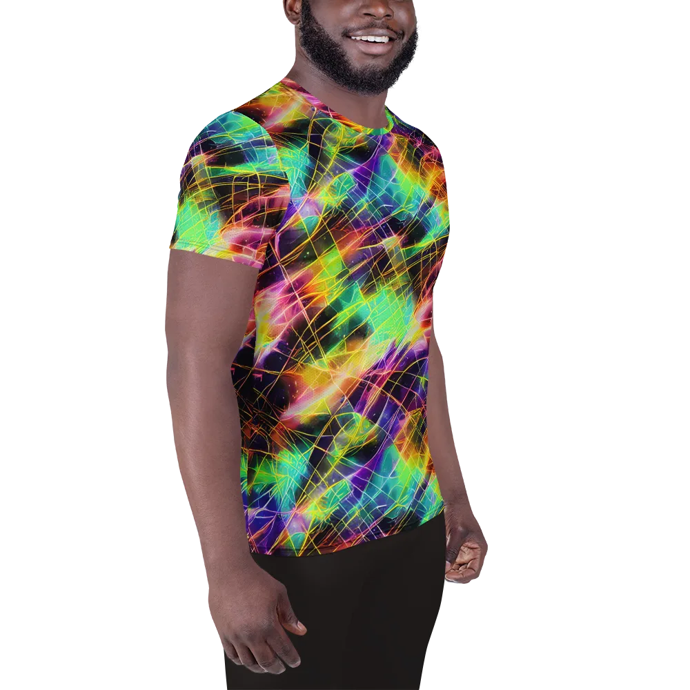 Stellar Shards on Men's Athletic T-Shirt — Right