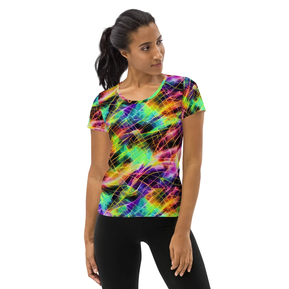 Stellar Shards on Women's Athletic T-Shirt — Front