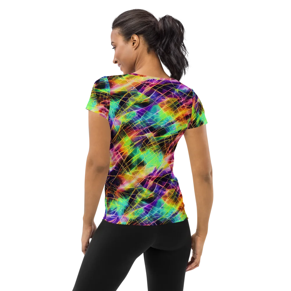 Stellar Shards on Women's Athletic T-Shirt — Back