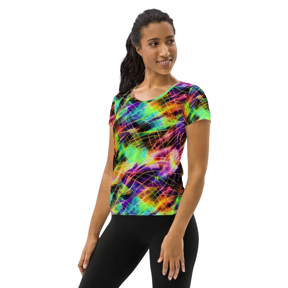 Stellar Shards on Women's Athletic T-Shirt — Left