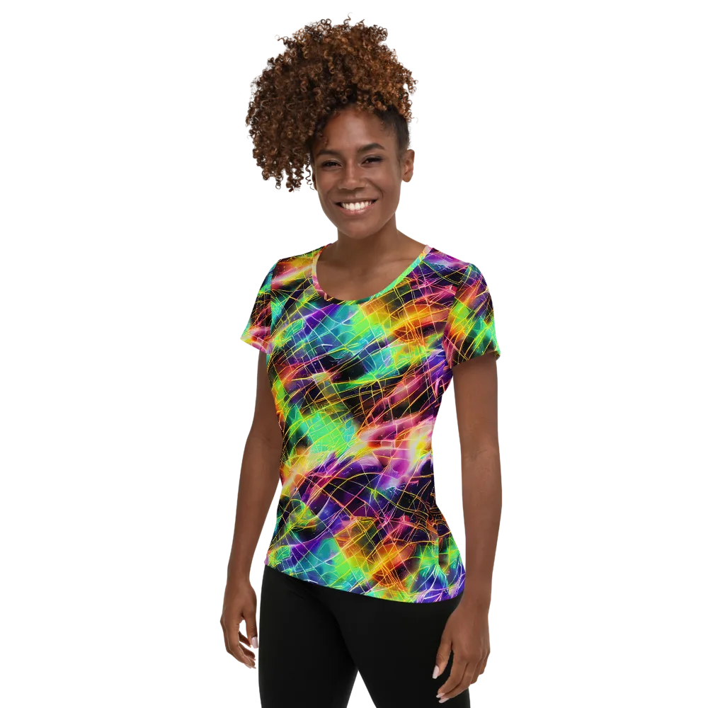 Stellar Shards on Women's Athletic T-Shirt — Left