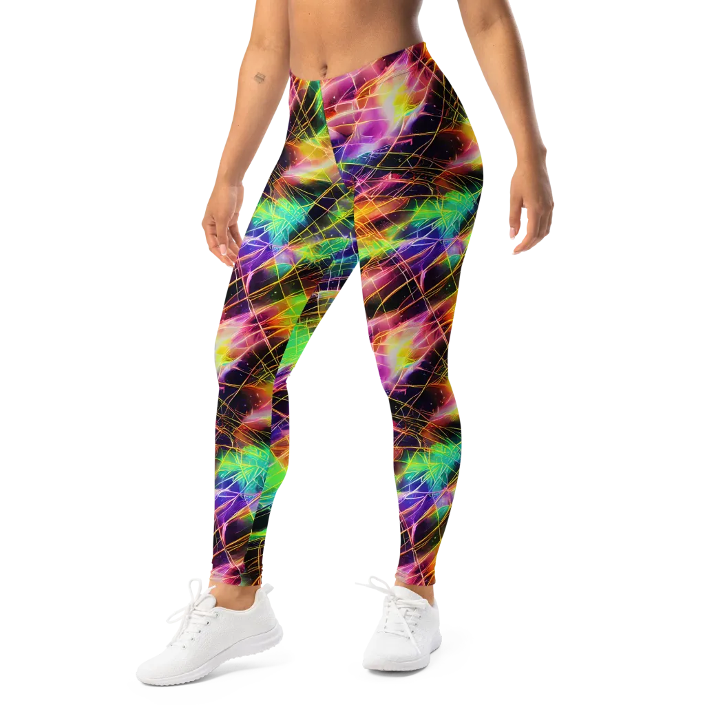 Stellar Shards on Leggings — Left Front