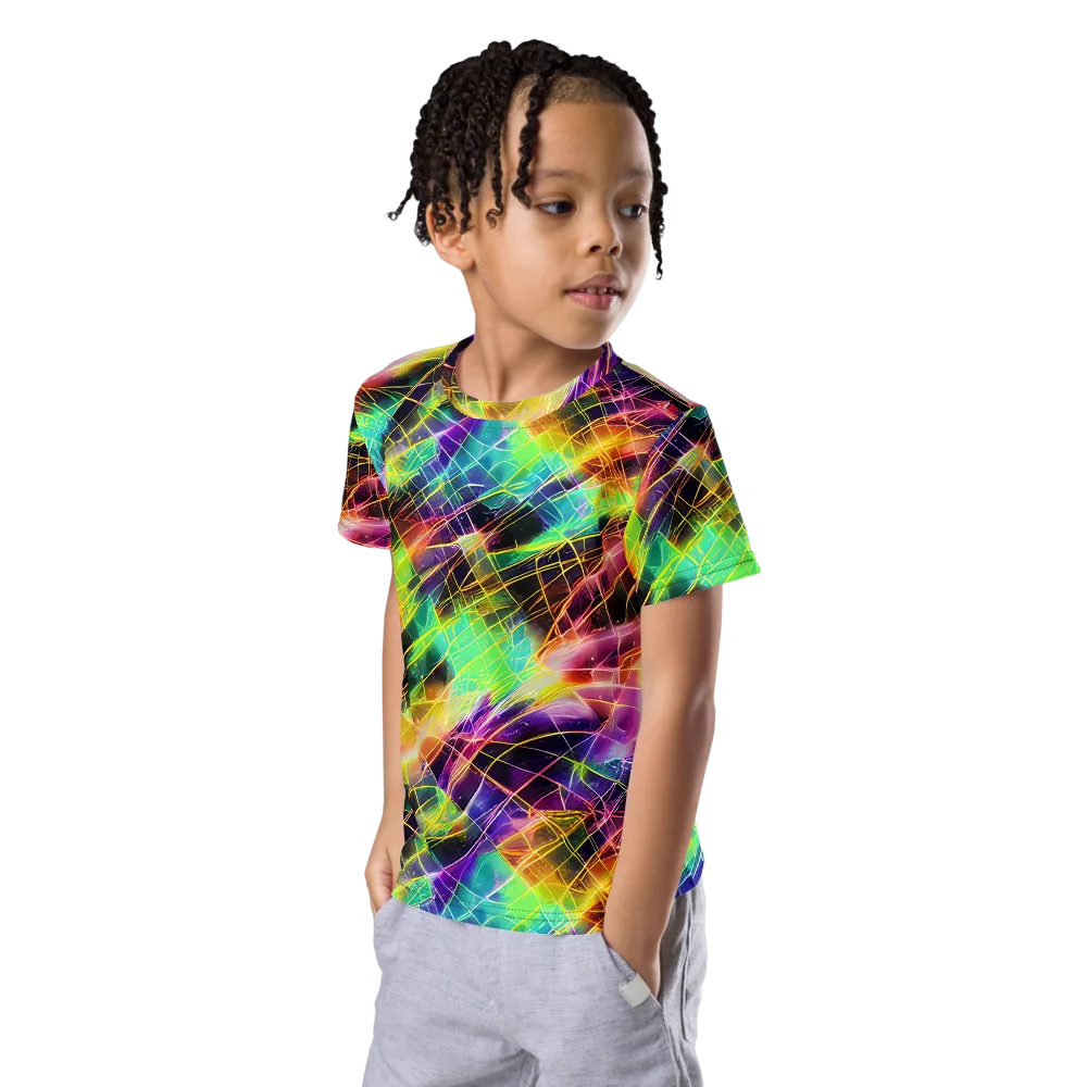 Stellar Shards on Kids Crew Neck T-Shirt — Left Front