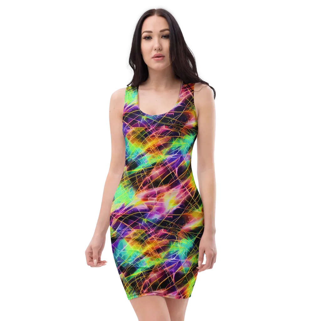 Stellar Shards on Bodycon Dress — Front