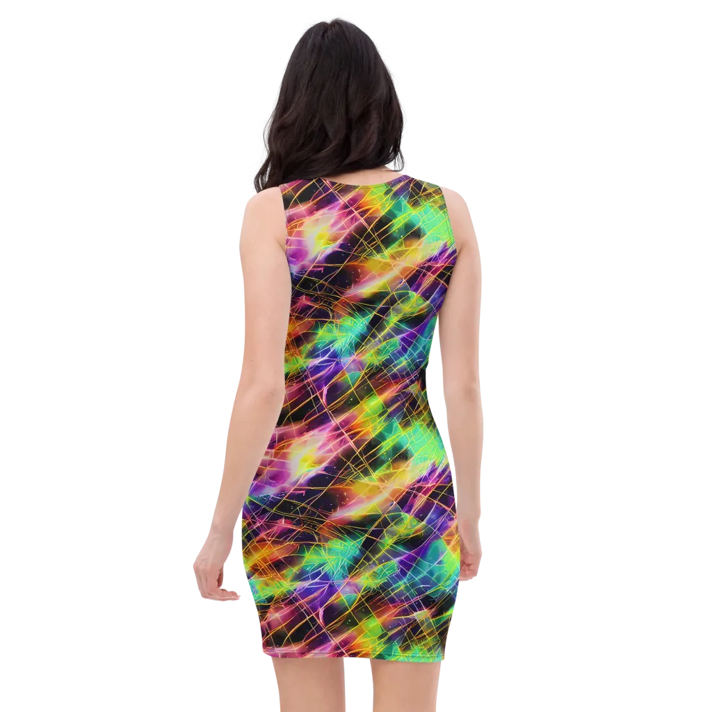 Stellar Shards on Bodycon Dress — Back