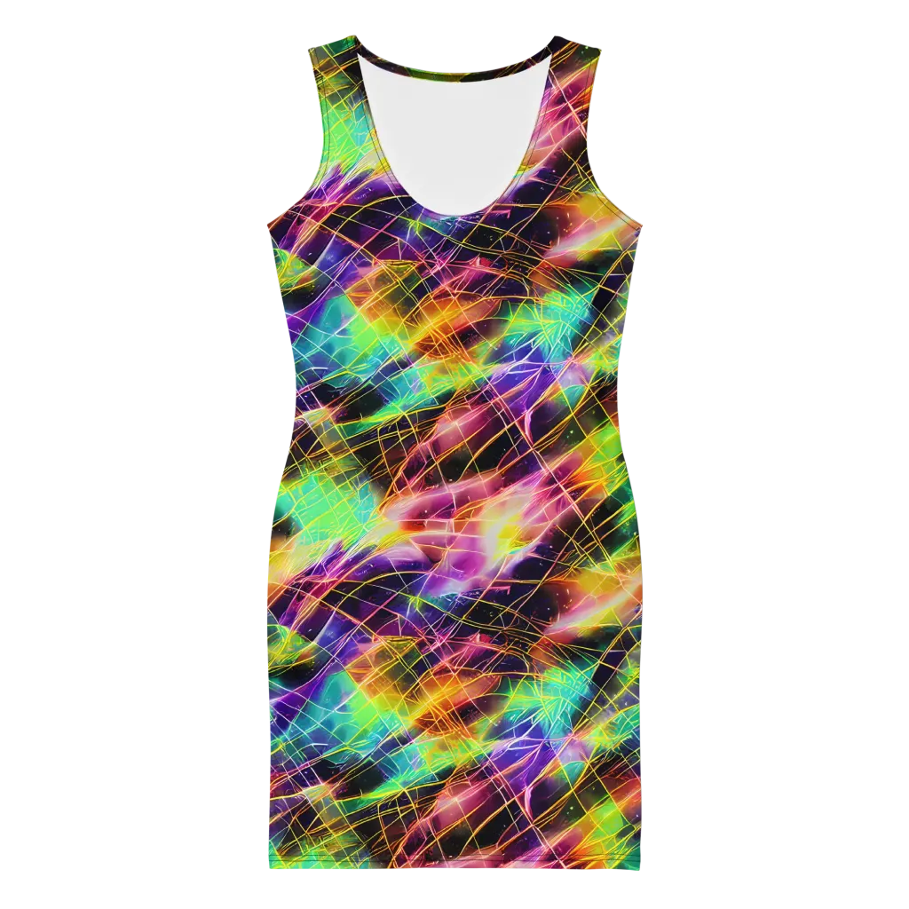 Stellar Shards on Bodycon Dress — Front