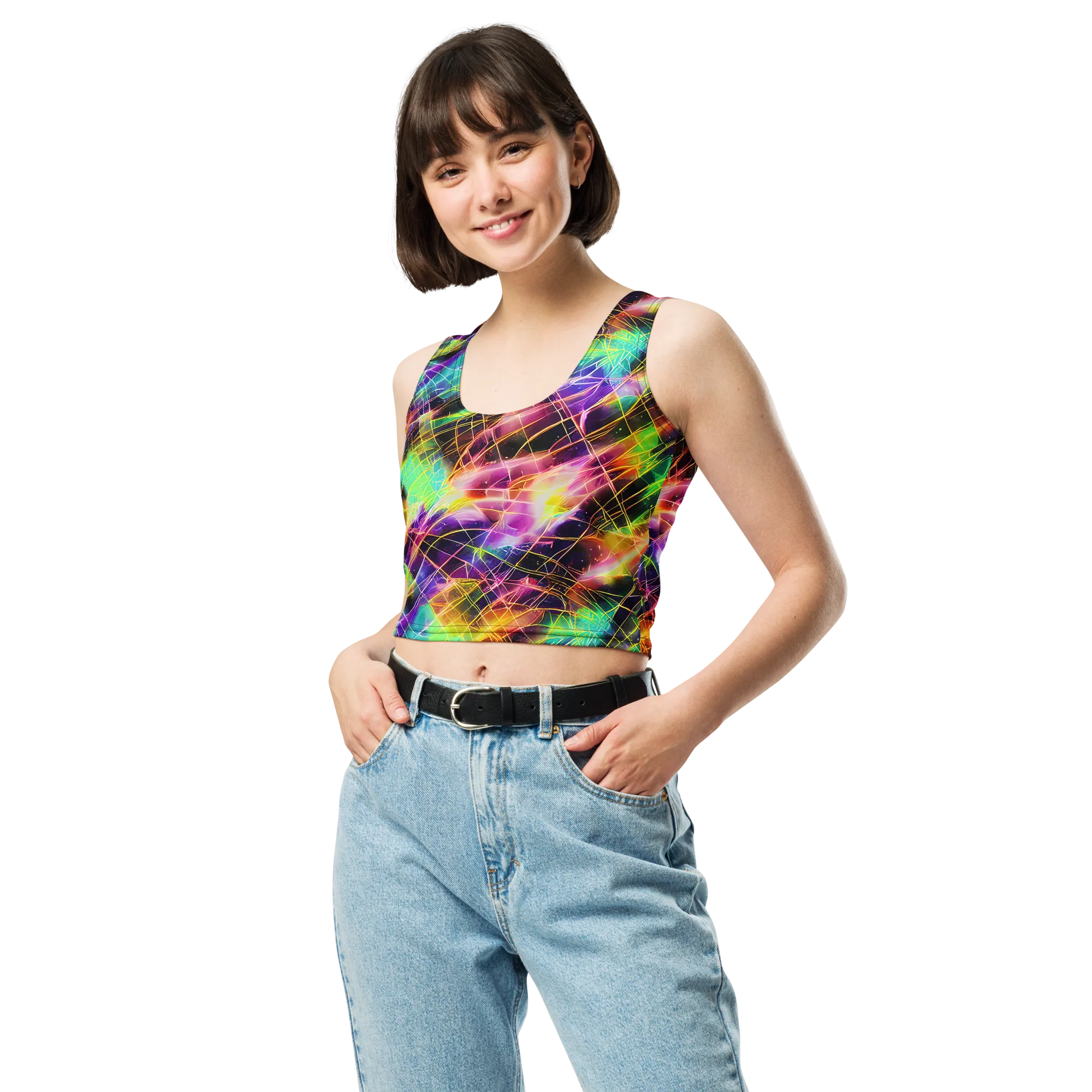 Stellar Shards on Crop Top — Front