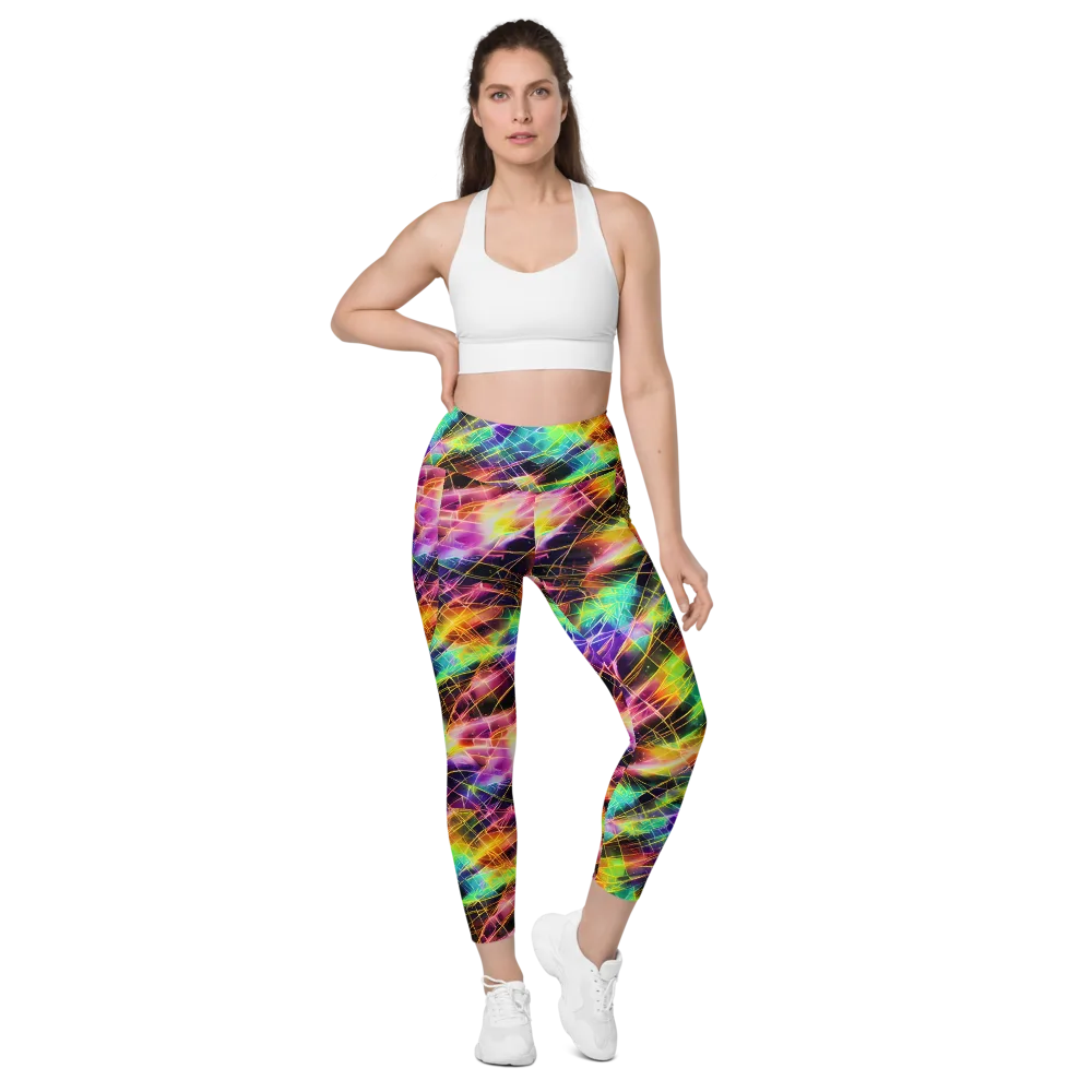 Stellar Shards on Leggings with Pockets — Front