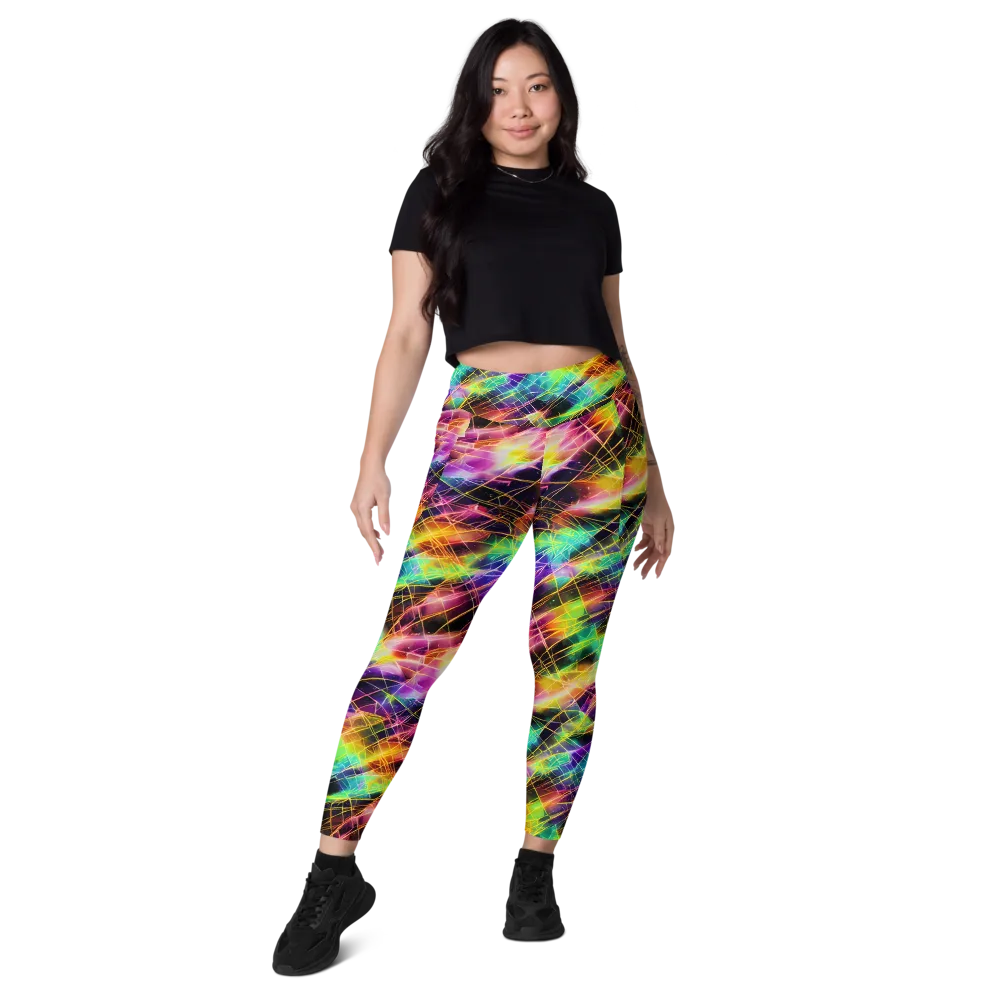 Stellar Shards on Leggings with Pockets — Front